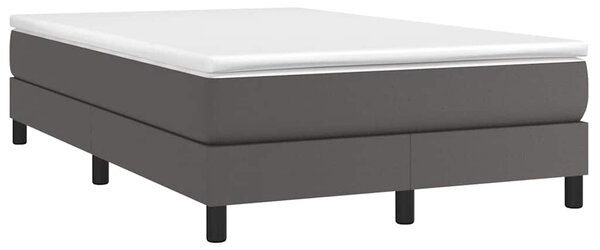 Rám postele s boxspringem šedý 120 x 200 cm umělá kůže 3120692