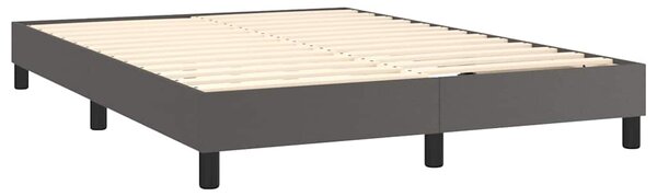 Rám postele s boxspringem šedá 140 x 200 cm umělá kůže 3120704