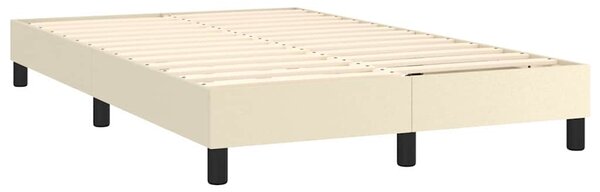 Rám postele s boxspringem krémový 120x200 cm umělá kůže 3120690