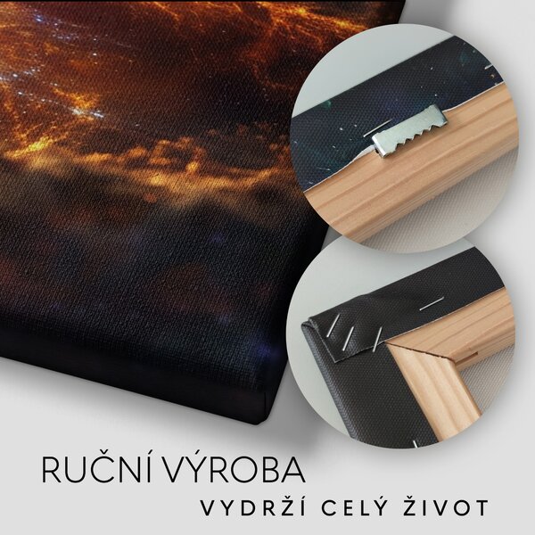 Obraz na plátně - Galaxie Noveul FeelHappy.cz Rozměr obrazu (Šířka x Výška): 150 x 50 cm