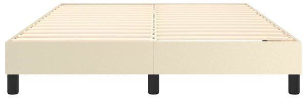Rám postele s boxspringem krémová 140 x 190 cm umělá kůže 3120696