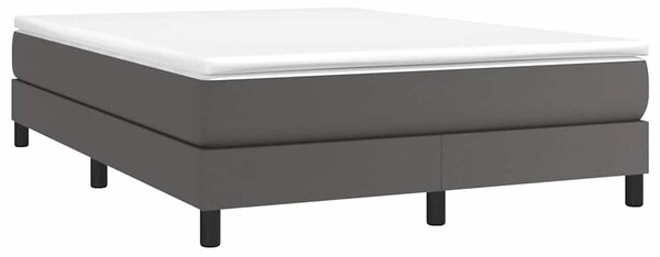 Rám postele s boxspringem šedá 140 x 200 cm umělá kůže 3120704