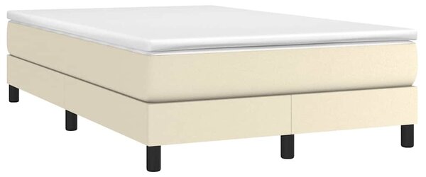 Rám postele s boxspringem krémový 120x200 cm umělá kůže 3120690