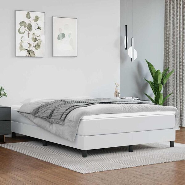 Rám postele s boxspringem bílá 140 x 200 cm umělá kůže 3120701