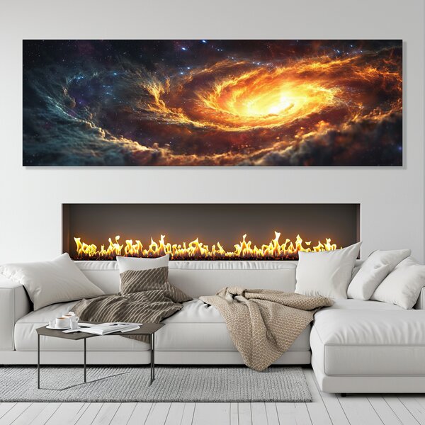 Obraz na plátně - Galaxie Noveul FeelHappy.cz Rozměr obrazu (Šířka x Výška): 150 x 50 cm