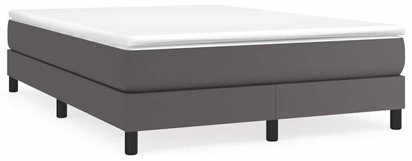 Rám postele s boxspringem šedá 140 x 200 cm umělá kůže 3120704
