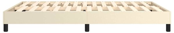 Rám postele s boxspringem krémová 140 x 190 cm umělá kůže 3120696