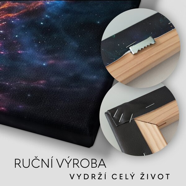 Obraz na plátně - Galaxie Neufier FeelHappy.cz Rozměr obrazu (Šířka x Výška): 60 x 20 cm