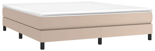 Rám postele s boxspringem cappuccino 160x200 cm umělá kůže 3120711