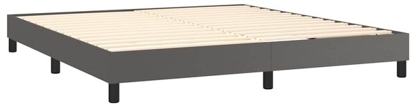 Rám postele s boxspringem šedá 160 x 200 cm umělá kůže 3120710