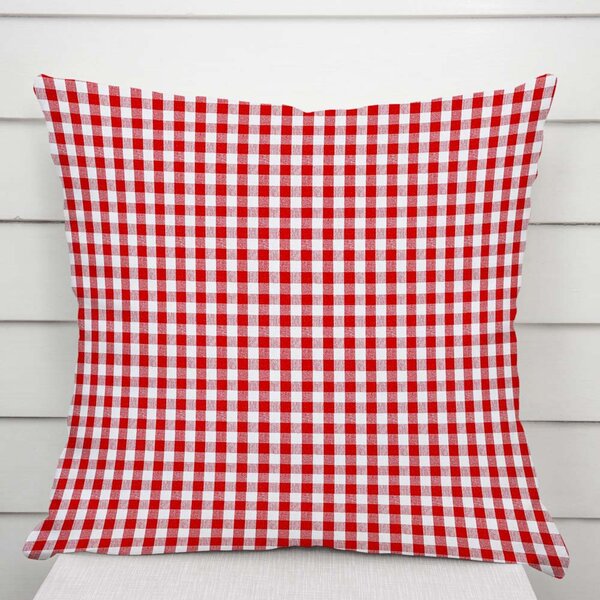 Biante Bavlněný povlak na polštář Olivia OL-008 Červeno-bílá kostka malá 30 x 50 cm