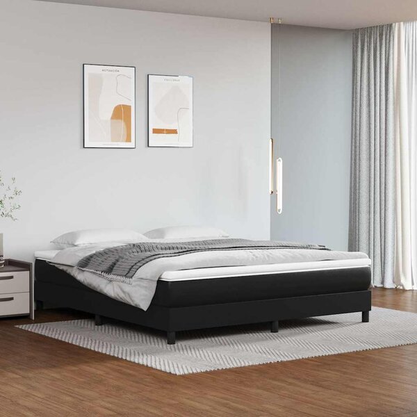Rám postele s boxspringem černá 160 x 200 cm umělá kůže 3120706