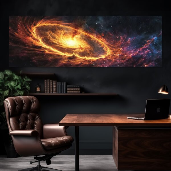 Obraz na plátně - Galaxie Neufier FeelHappy.cz Rozměr obrazu (Šířka x Výška): 60 x 20 cm