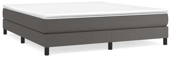 Rám postele s boxspringem šedá 160 x 200 cm umělá kůže 3120710