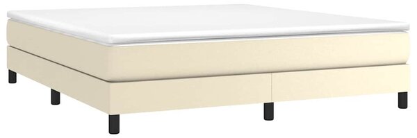 Rám postele s boxspringem krémový 180x200 cm umělá kůže 3120714