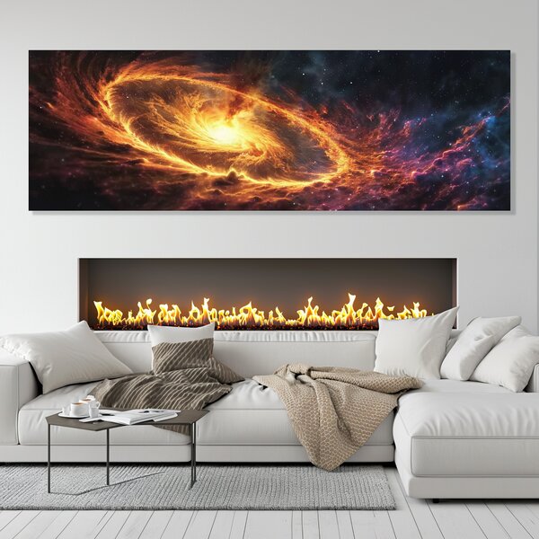 Obraz na plátně - Galaxie Neufier FeelHappy.cz Rozměr obrazu (Šířka x Výška): 60 x 20 cm