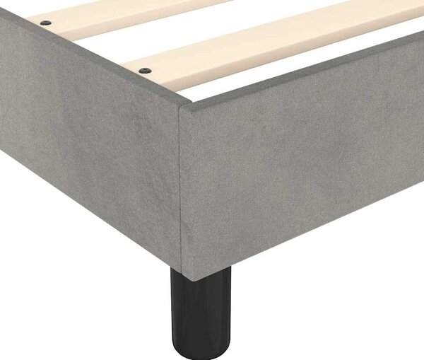 Rám postele s boxspringem světle šedý 200 x 200 cm samet 3120790