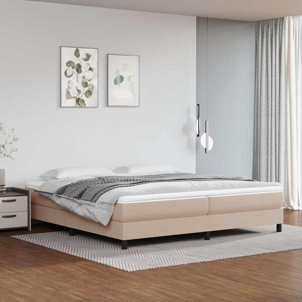 Rám postele s boxspringem cappuccino 200x200 cm umělá kůže 3120723