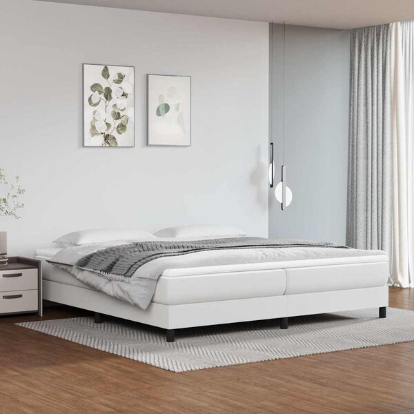 Rám postele s boxspringem bílá 200 x 200 cm umělá kůže 3120719