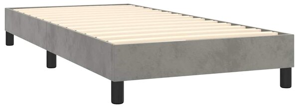 Rám postele s boxspringem světle šedá 90 x 190 cm samet 3120742