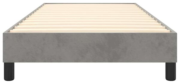 Rám postele s boxspringem světle šedá 90 x 190 cm samet 3120742