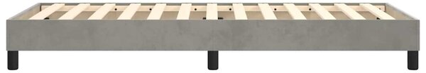 Rám postele s boxspringem světle šedá 90 x 190 cm samet 3120742