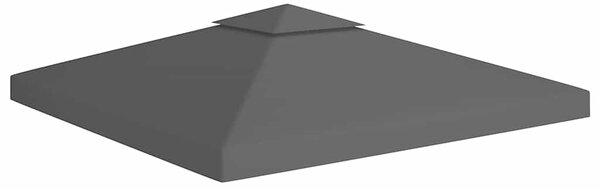 Dvojitá střecha na altán 310 g/m² 3 x 3 m černá 312072