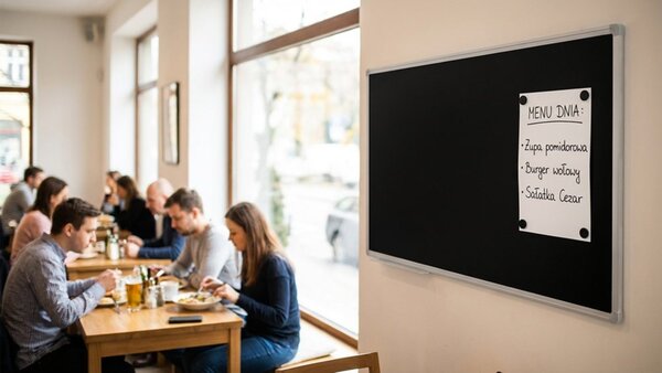 Magnetická křídová tabule 120 × 60 cm černá, rám Premium EXPO, BKB126EX