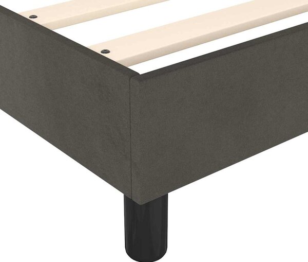 Rám postele s boxspringem tmavě šedá 100 x 200 cm samet 3120755