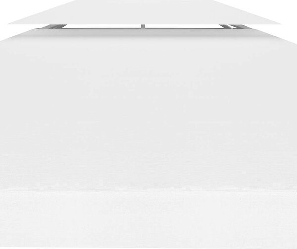 Dvojitá střecha na altán 310 g/m² 4 x 3 m bílá 312077
