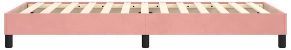 Rám postele s boxspringem růžový 100 x 200 cm samet 3120759