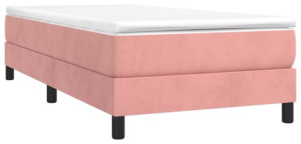 Rám postele s boxspringem růžový 100 x 200 cm samet 3120759