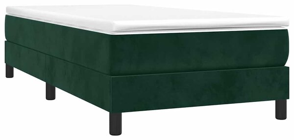 Rám postele s boxspringem tmavě zelená 80 x 200 cm samet 3120739