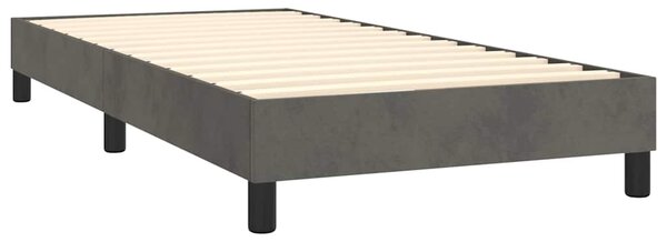Rám postele s boxspringem tmavě šedá 100 x 200 cm samet 3120755