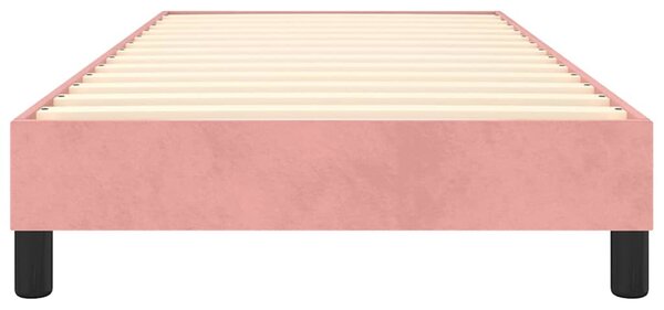 Rám postele s boxspringem růžový 100 x 200 cm samet 3120759