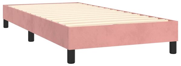 Rám postele s boxspringem růžový 100 x 200 cm samet 3120759