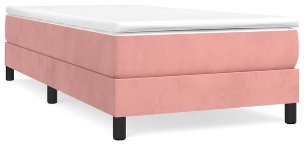 Rám postele s boxspringem růžový 100 x 200 cm samet 3120759