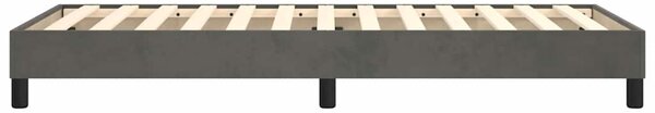 Rám postele s boxspringem tmavě šedá 100 x 200 cm samet 3120755