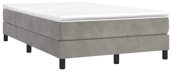 Rám postele s boxspringem světle šedá 120 x 200 cm samet 3120760