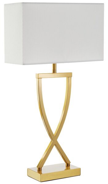 Tectake Stolní lampa Avina, moderní design, 60W - mosazná barva
