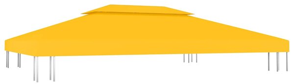 Dvojitá střecha na altán 310 g/m² 4 x 3 m žlutá 312076