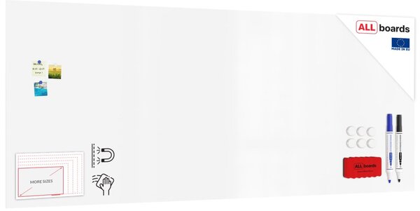 Magnetická tabule SLIMboard bezrámová smazatelná za sucha 300x120 cm, PME300x120