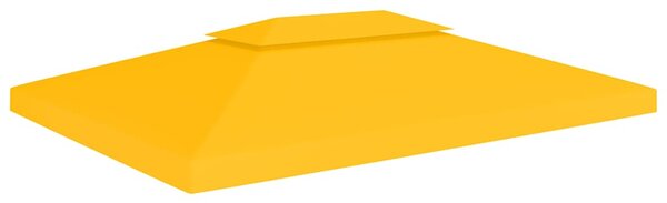Dvojitá střecha na altán 310 g/m² 4 x 3 m žlutá 312076