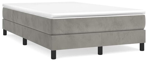 Rám postele s boxspringem světle šedá 120 x 200 cm samet 3120760