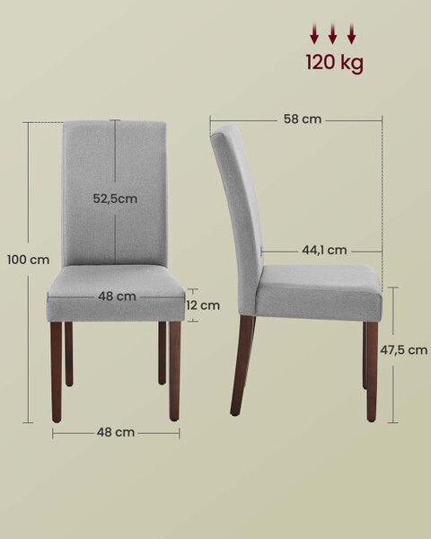 Set dvou jídelních židlí KDC158G01 (2 ks)