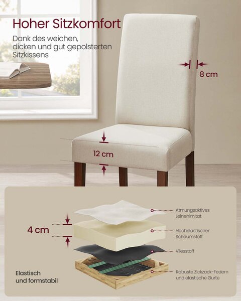 Set dvou jídelních židlí KDC158W01 (2 ks)