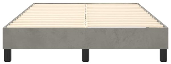 Rám postele s boxspringem světle šedá 120 x 200 cm samet 3120760
