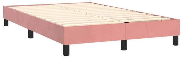 Rám postele s boxspringem růžový 120 x 200 cm samet 3120765