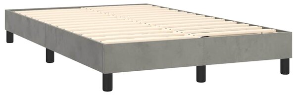Rám postele s boxspringem světle šedá 120 x 200 cm samet 3120760