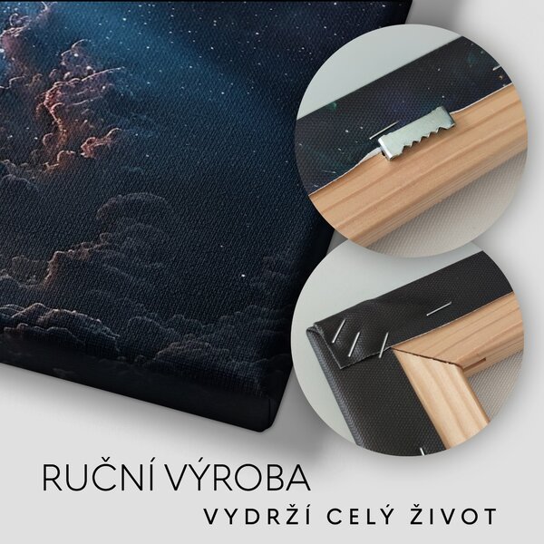 Obraz na plátně - Černá díra Adeler FeelHappy.cz Rozměr obrazu (Šířka x Výška): 120 x 40 cm